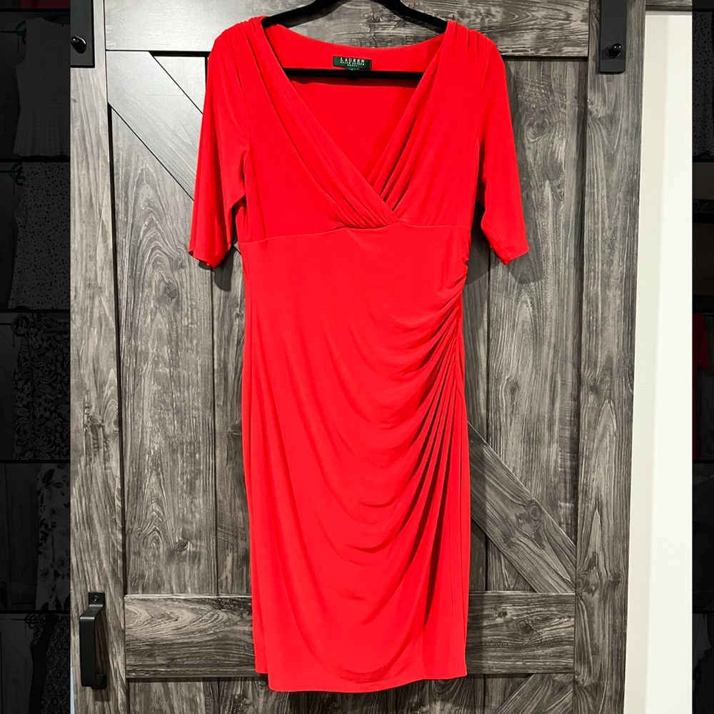 Ralph Lauren Red dress, size 10 (worn once)